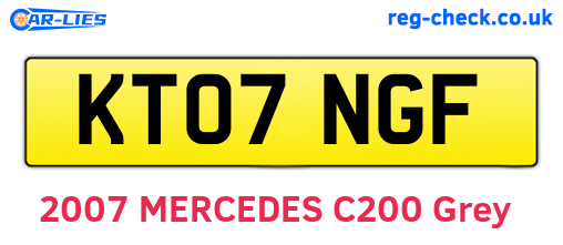 KT07NGF are the vehicle registration plates.