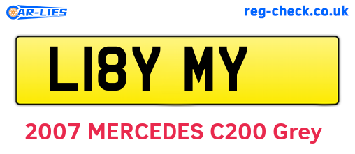 L18YMY are the vehicle registration plates.