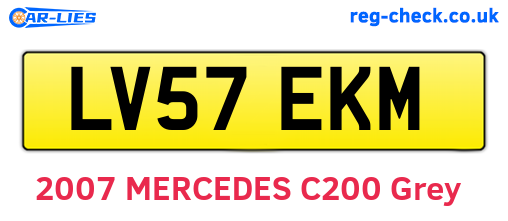 LV57EKM are the vehicle registration plates.