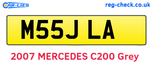 M55JLA are the vehicle registration plates.