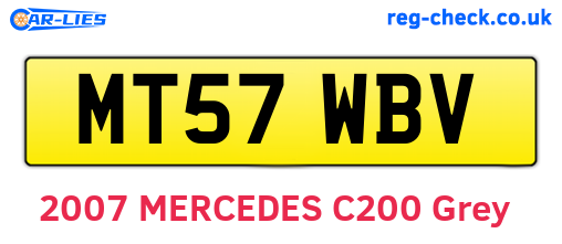 MT57WBV are the vehicle registration plates.