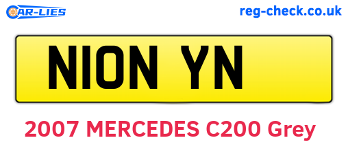 N10NYN are the vehicle registration plates.