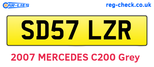 SD57LZR are the vehicle registration plates.