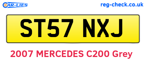 ST57NXJ are the vehicle registration plates.