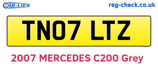 TN07LTZ are the vehicle registration plates.