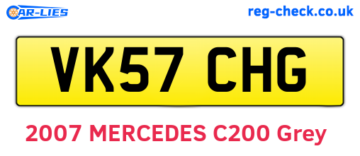 VK57CHG are the vehicle registration plates.