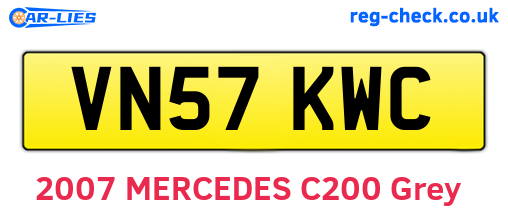 VN57KWC are the vehicle registration plates.