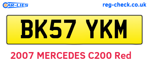 BK57YKM are the vehicle registration plates.