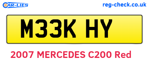 M33KHY are the vehicle registration plates.