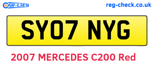 SY07NYG are the vehicle registration plates.