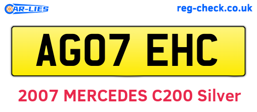 AG07EHC are the vehicle registration plates.