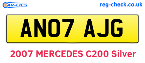 AN07AJG are the vehicle registration plates.