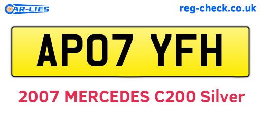AP07YFH are the vehicle registration plates.