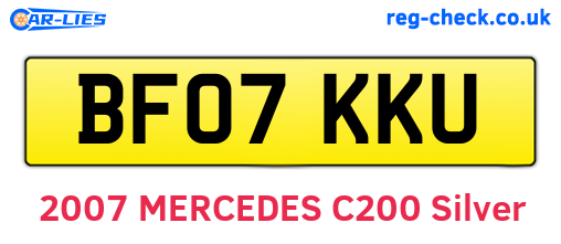 BF07KKU are the vehicle registration plates.
