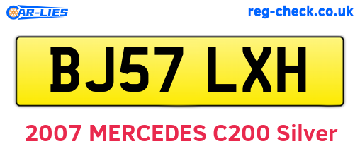 BJ57LXH are the vehicle registration plates.