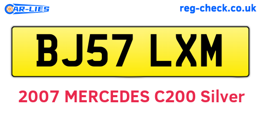 BJ57LXM are the vehicle registration plates.