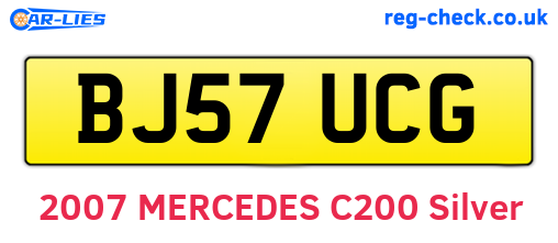 BJ57UCG are the vehicle registration plates.