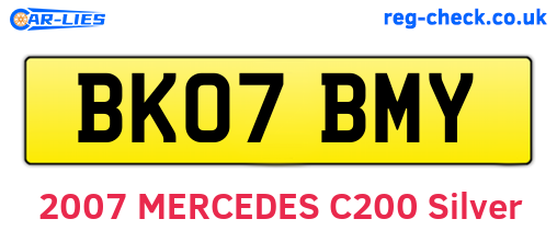 BK07BMY are the vehicle registration plates.