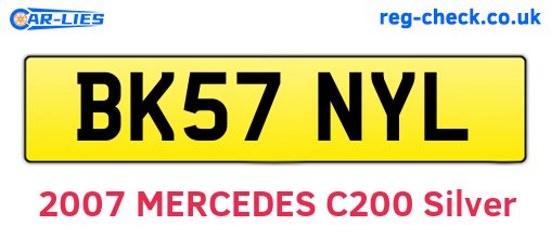BK57NYL are the vehicle registration plates.