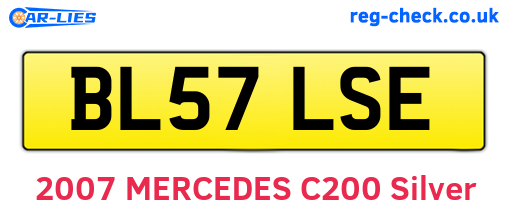 BL57LSE are the vehicle registration plates.