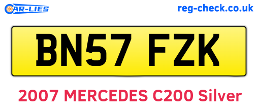 BN57FZK are the vehicle registration plates.