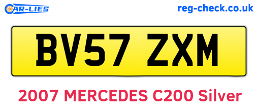 BV57ZXM are the vehicle registration plates.