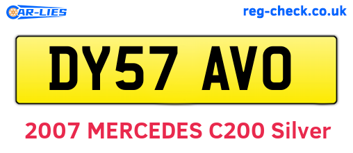 DY57AVO are the vehicle registration plates.
