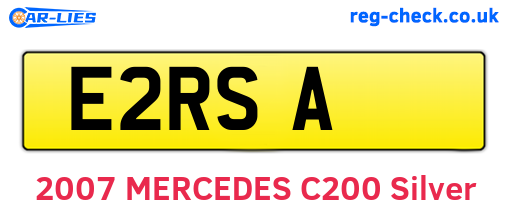 E2RSA are the vehicle registration plates.