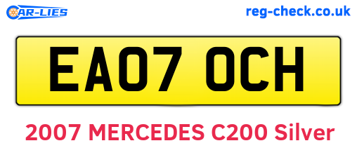 EA07OCH are the vehicle registration plates.
