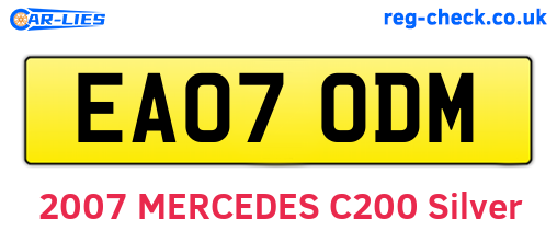 EA07ODM are the vehicle registration plates.