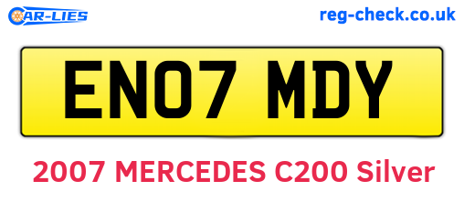 EN07MDY are the vehicle registration plates.
