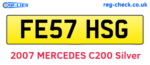 FE57HSG are the vehicle registration plates.