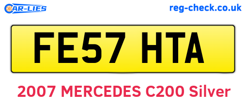 FE57HTA are the vehicle registration plates.