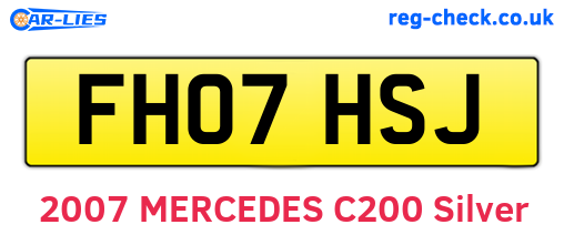 FH07HSJ are the vehicle registration plates.