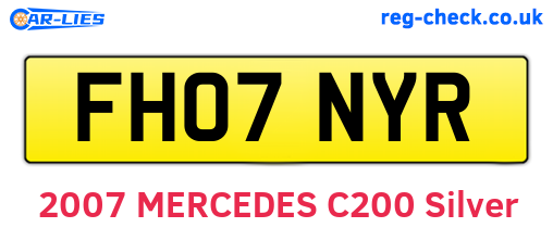 FH07NYR are the vehicle registration plates.