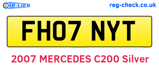 FH07NYT are the vehicle registration plates.