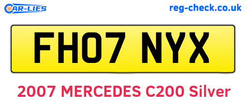 FH07NYX are the vehicle registration plates.