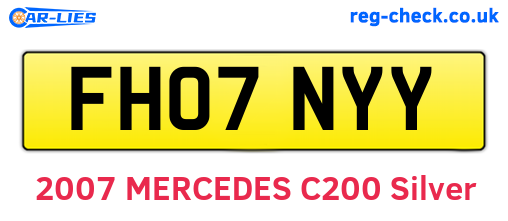 FH07NYY are the vehicle registration plates.