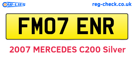 FM07ENR are the vehicle registration plates.