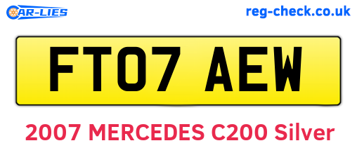 FT07AEW are the vehicle registration plates.