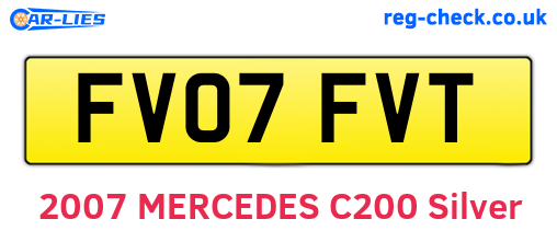 FV07FVT are the vehicle registration plates.
