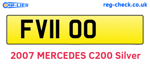 FV1100 are the vehicle registration plates.