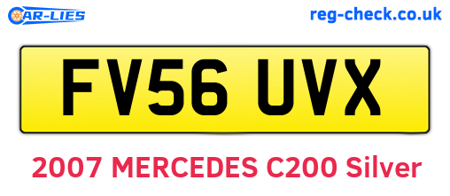 FV56UVX are the vehicle registration plates.