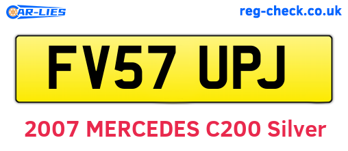 FV57UPJ are the vehicle registration plates.