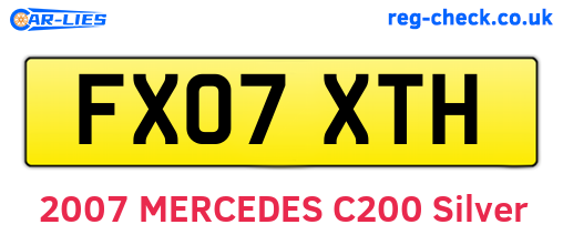 FX07XTH are the vehicle registration plates.