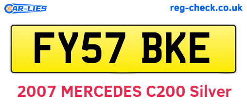 FY57BKE are the vehicle registration plates.