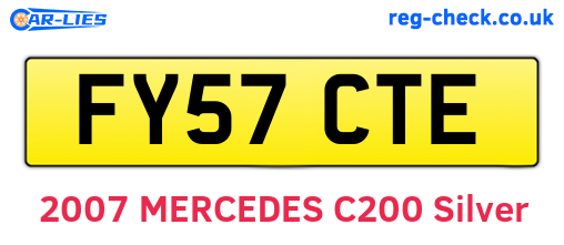 FY57CTE are the vehicle registration plates.