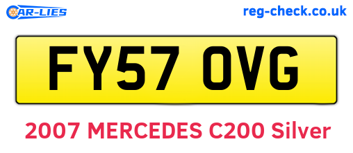 FY57OVG are the vehicle registration plates.
