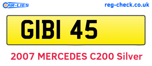 GIB145 are the vehicle registration plates.