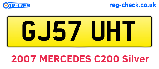 GJ57UHT are the vehicle registration plates.